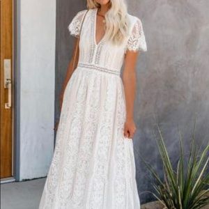 Fill your heart white lace dress